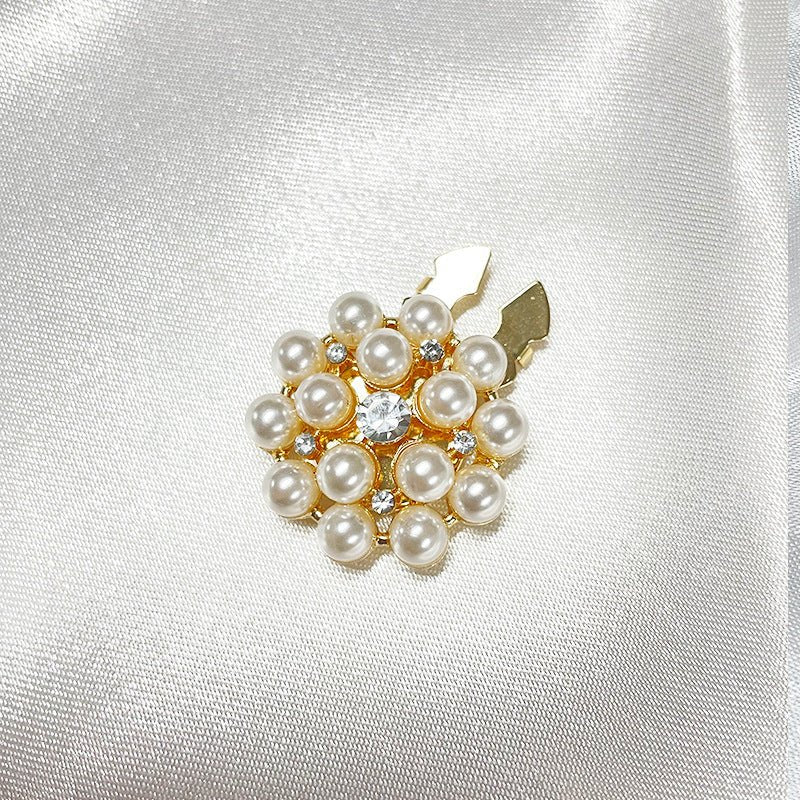 Cache-boutons strass | Pinces décoratives fleurs cristal (MAC359)