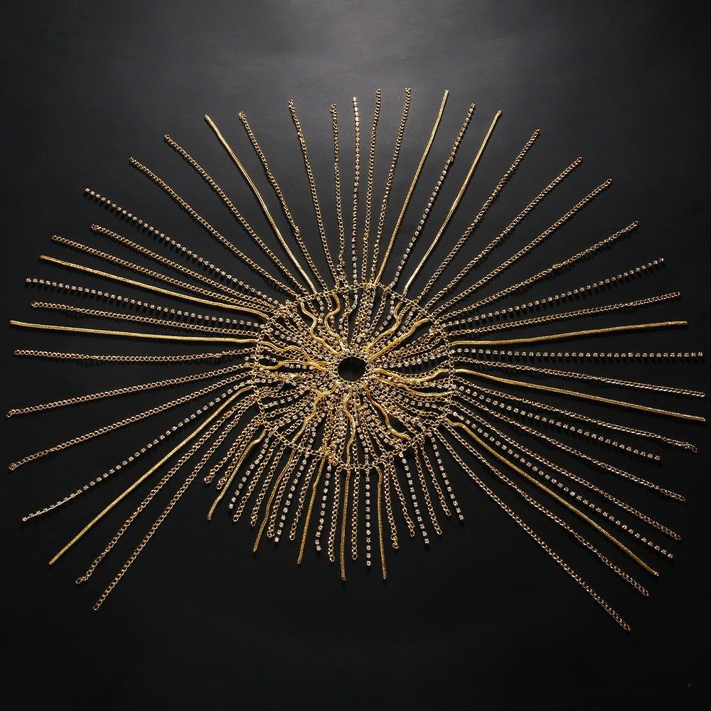 Chaîne de tête MAC153 haut de gamme à pompons et strass