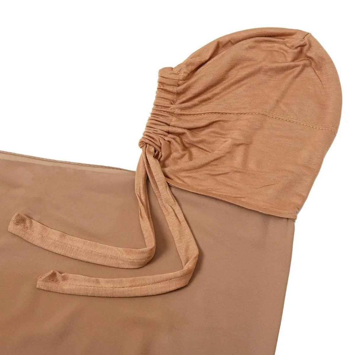 Hijab Instant en Mousseline avec Bonnet Intégré (MH004)