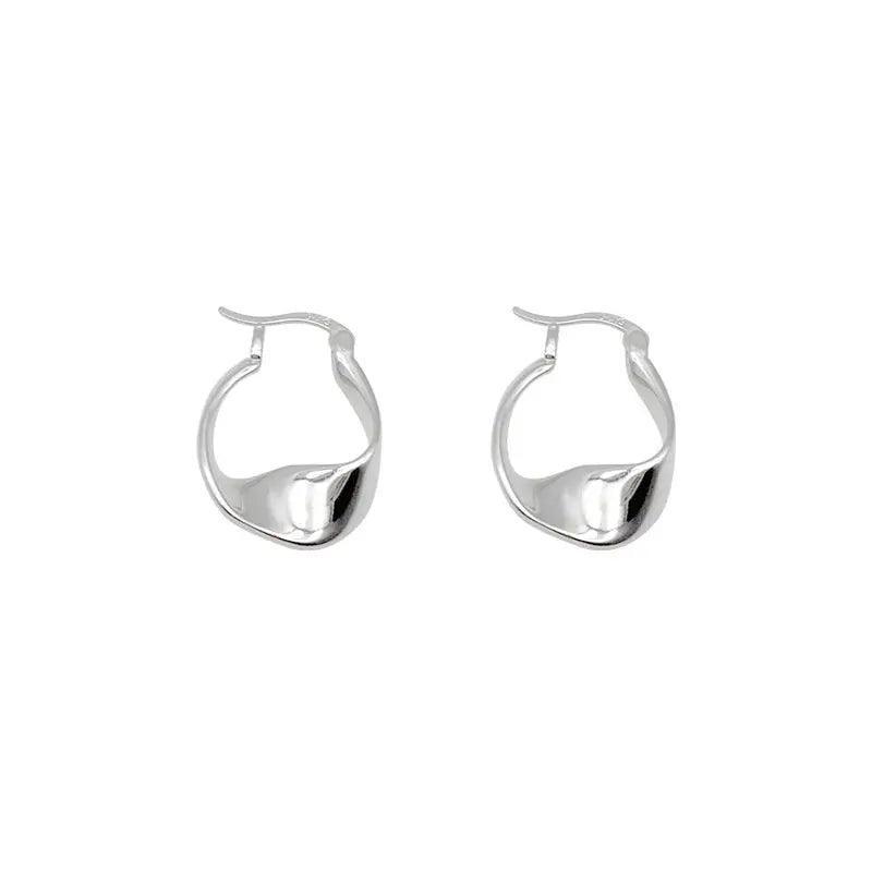 Boucles d'oreilles MAC063 torsadées avec fermoir, remplies