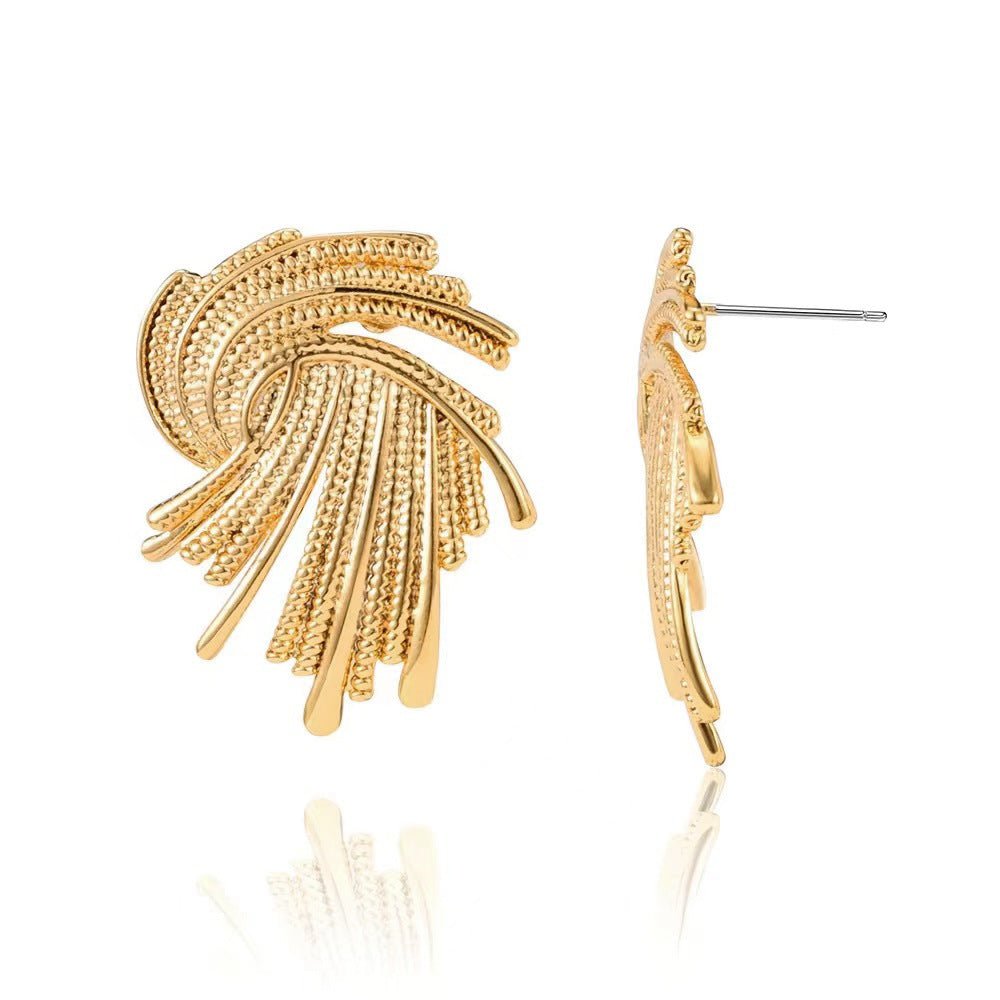 **MAC171 Boucles d'oreilles en métal, design géométrique unique et haut de gamme**