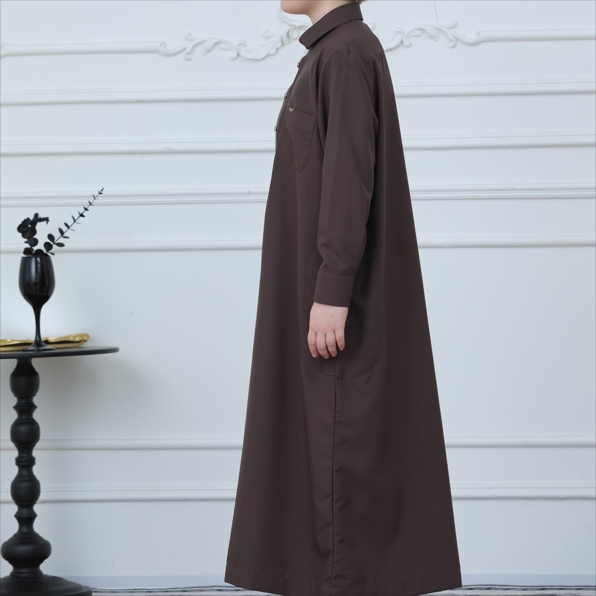 Qamis classique pour garçon avec col et poches (MKB024)