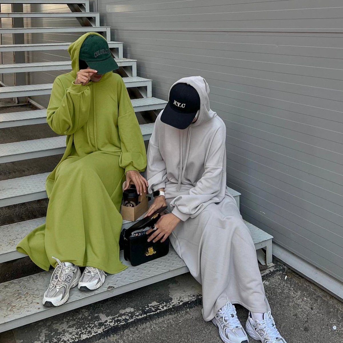 Abaya Sweat à Capuche | Abaya Hoodie avec Poches (MA125)