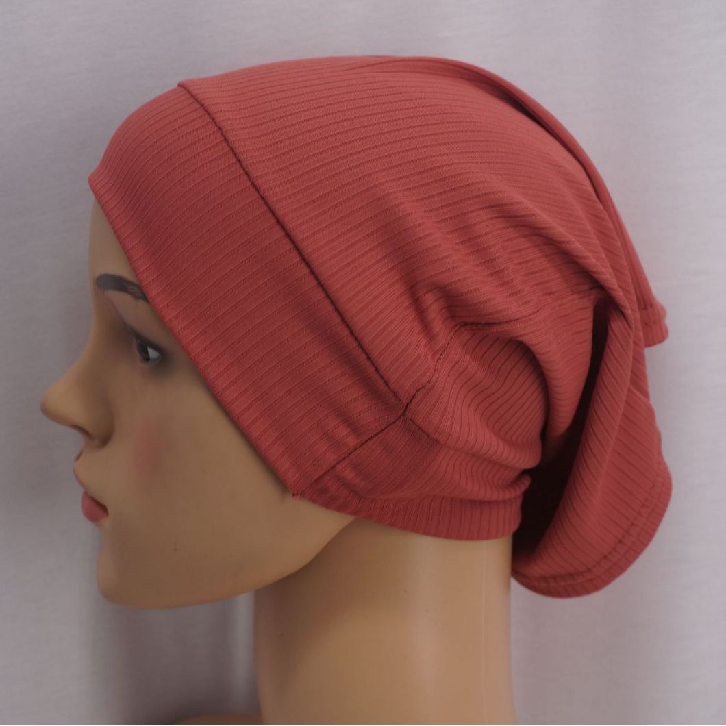 Sous-hijab côtelé élastique polyvalent (MH192)