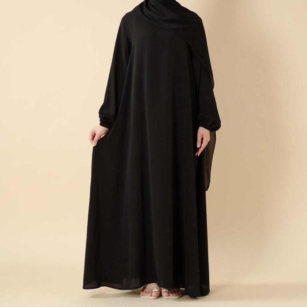 Abaya Nida Premium Luxe Modeste | Abaya Zoom à Coupe Parapluie pour l'Été (MA233)