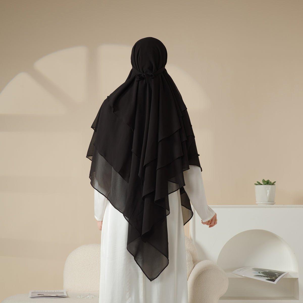 MK017 Foulard Khimar Long 3 Couches
