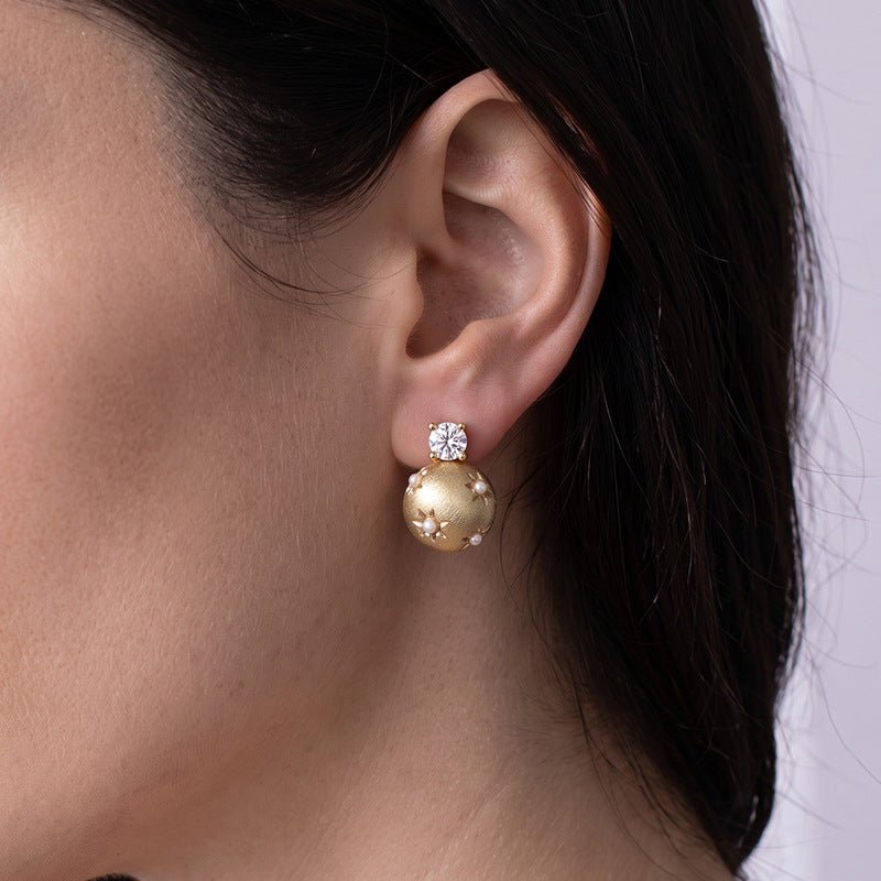 Boucles d'oreilles Cœur Brossé Élégant (MAC460)
