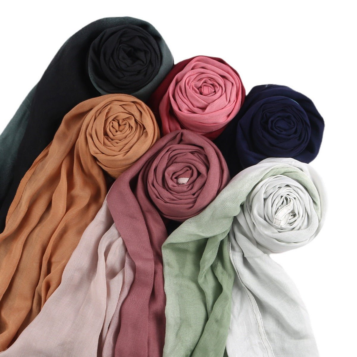 Collection de foulards en coton premium Hijab dégradé (MH123)