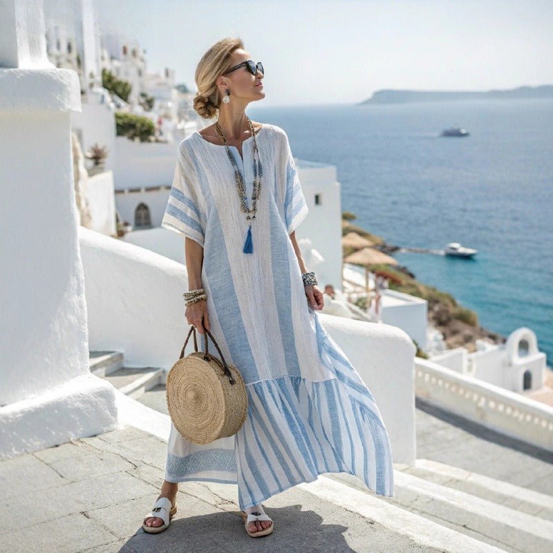 Robe Kaftan Maxi Imprimée (MS419)