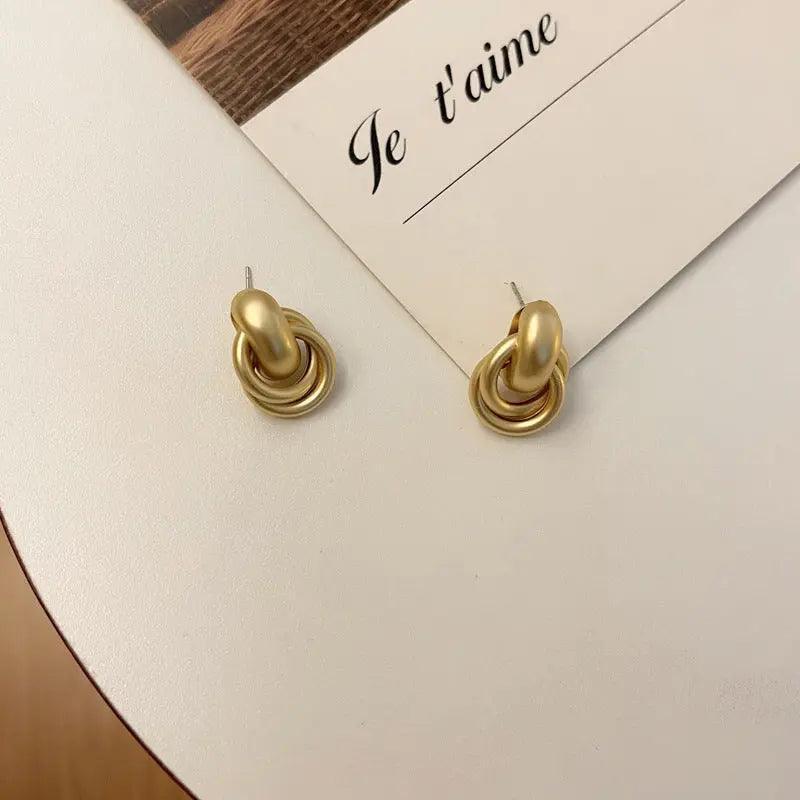 Boucles d'oreilles cercles entrelacés MAC064