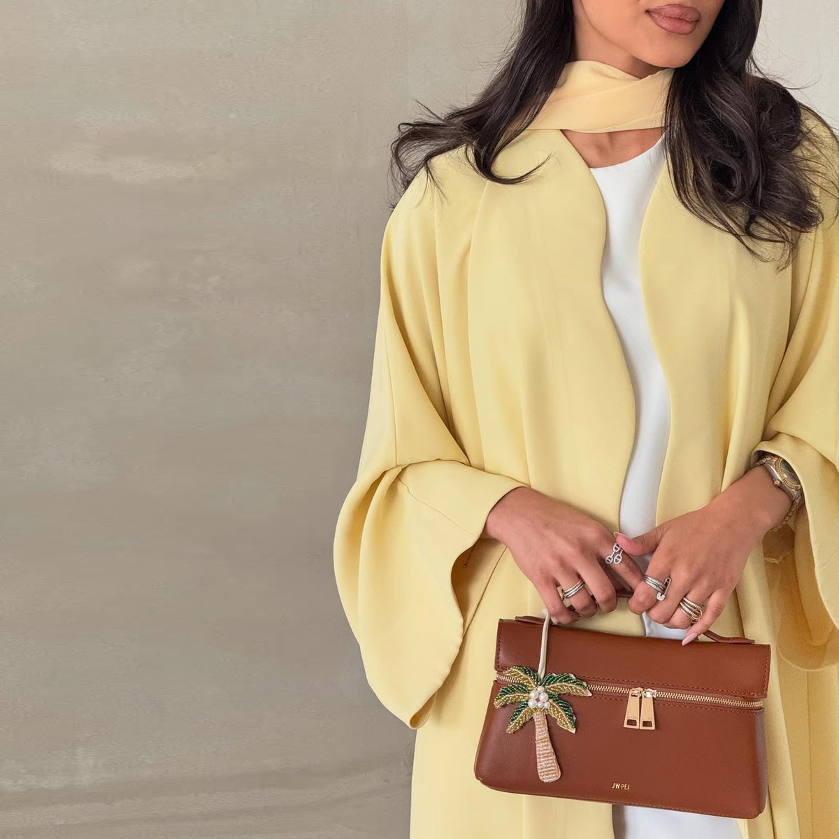 Abaya sans col à devant ouvert (MOA348)