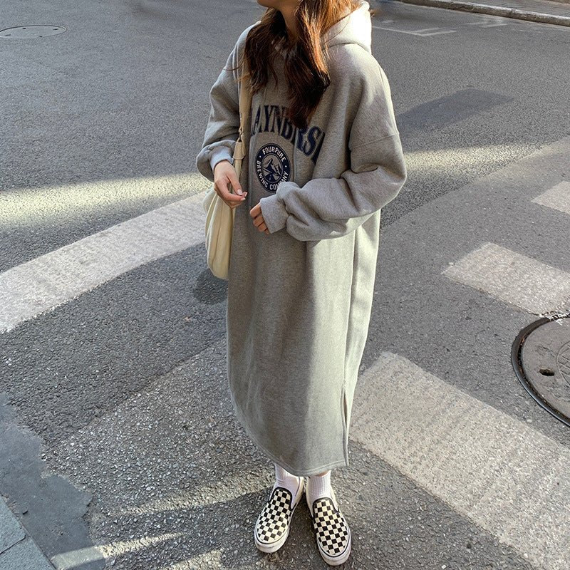 Sweat à capuche long, coupe ample et slim (MS074)