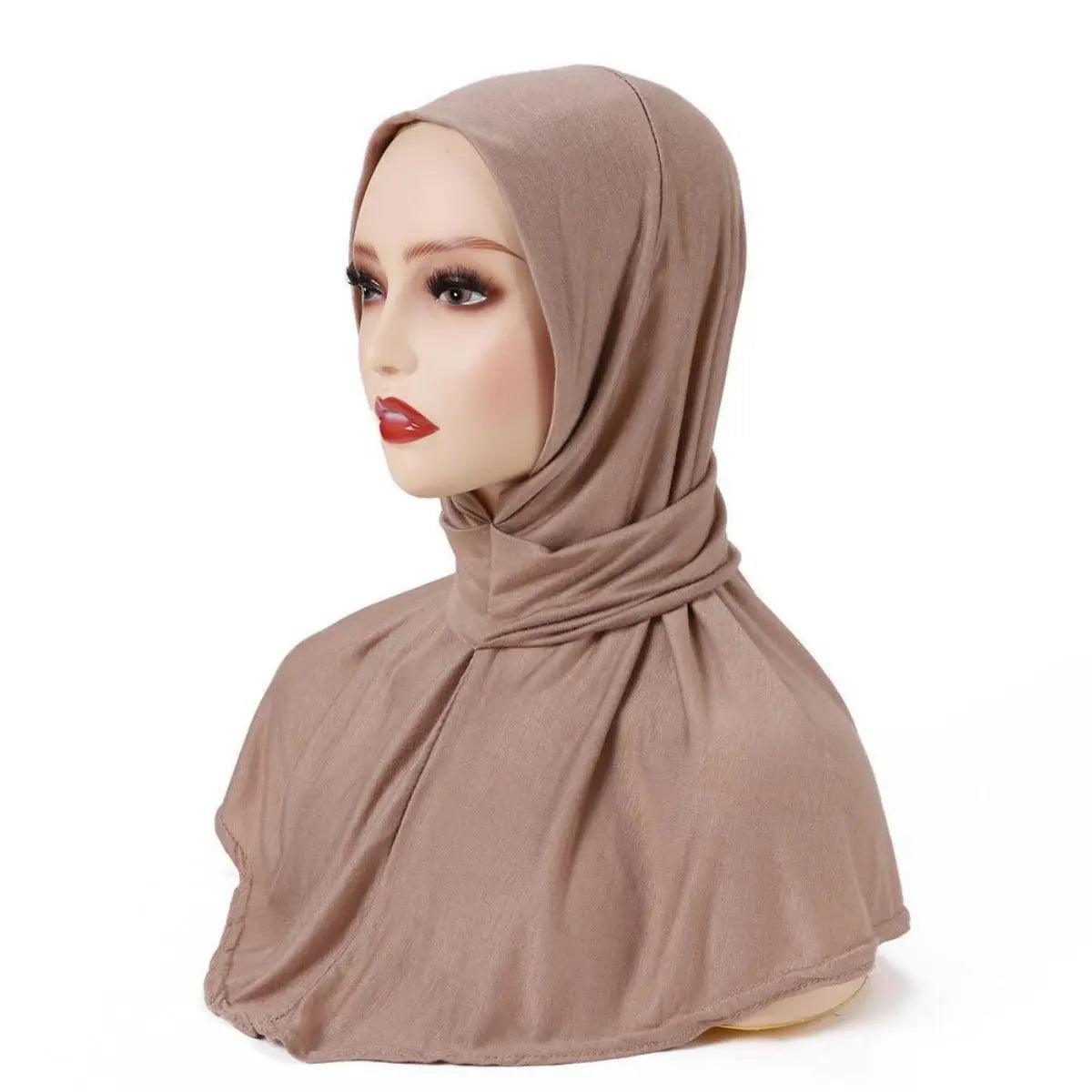 Sous-hijab jersey instantané avec col couvrant (MH017)
