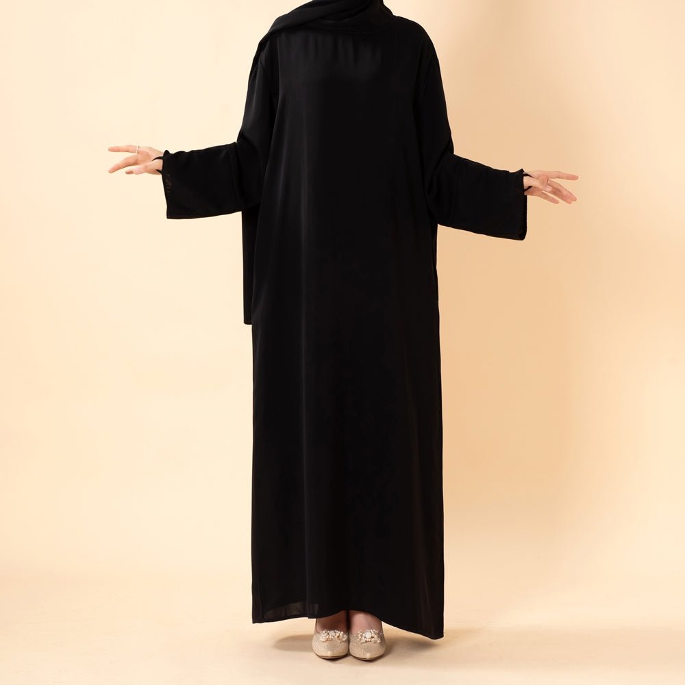 Abaya une pièce premium hijab pour femmes | Abaya de voyage en tissu Nida (MJ024)