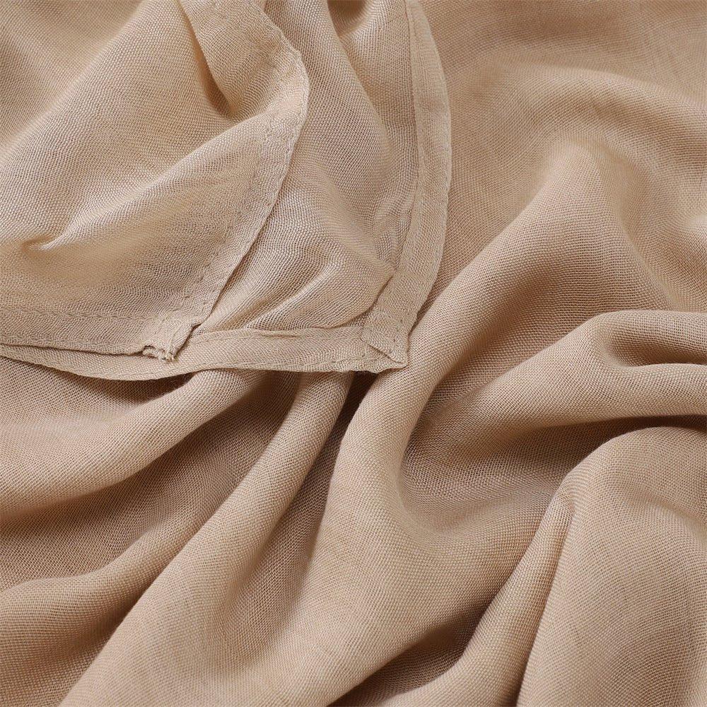 MH054 Hijab Rayon uni à large bord
