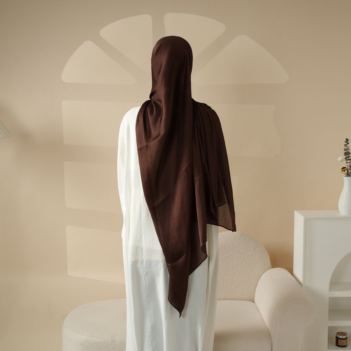 Foulard en satin froissé premium (MH006)