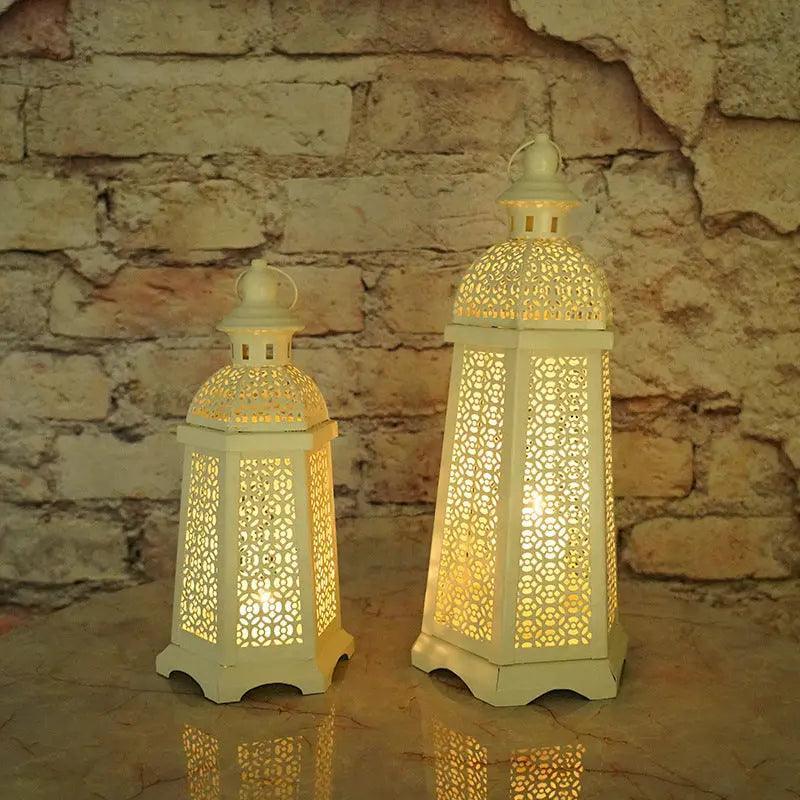Bougeoirs MR025 en Doré pour Décoration Intérieure, bougeoir marocain style rétro