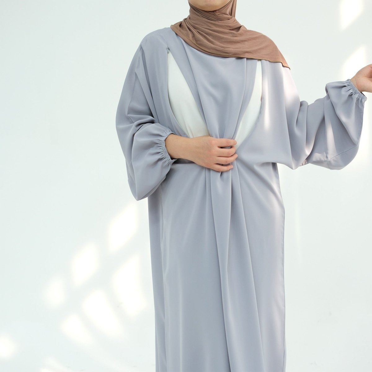 Abaya d'allaitement en tissu Nida (MA387)
