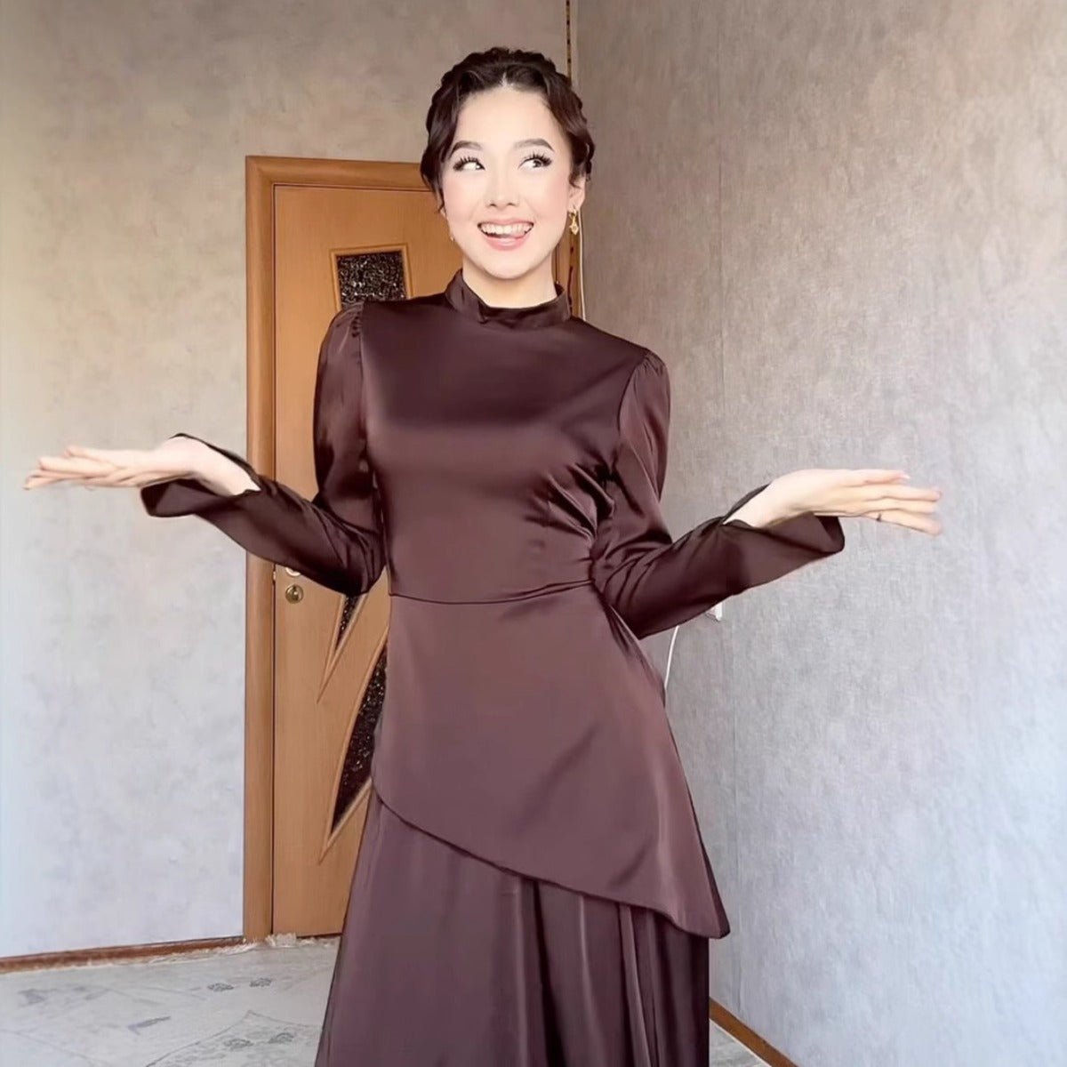 Robe Abaya Maxi Exotique à Manches Longues (MA216)