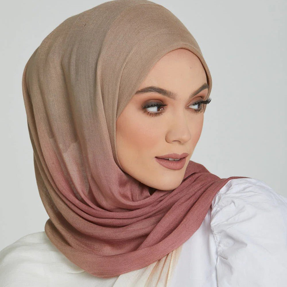 Foulard Hijab Léger et Respirant à Effet Dégradé (MH194)