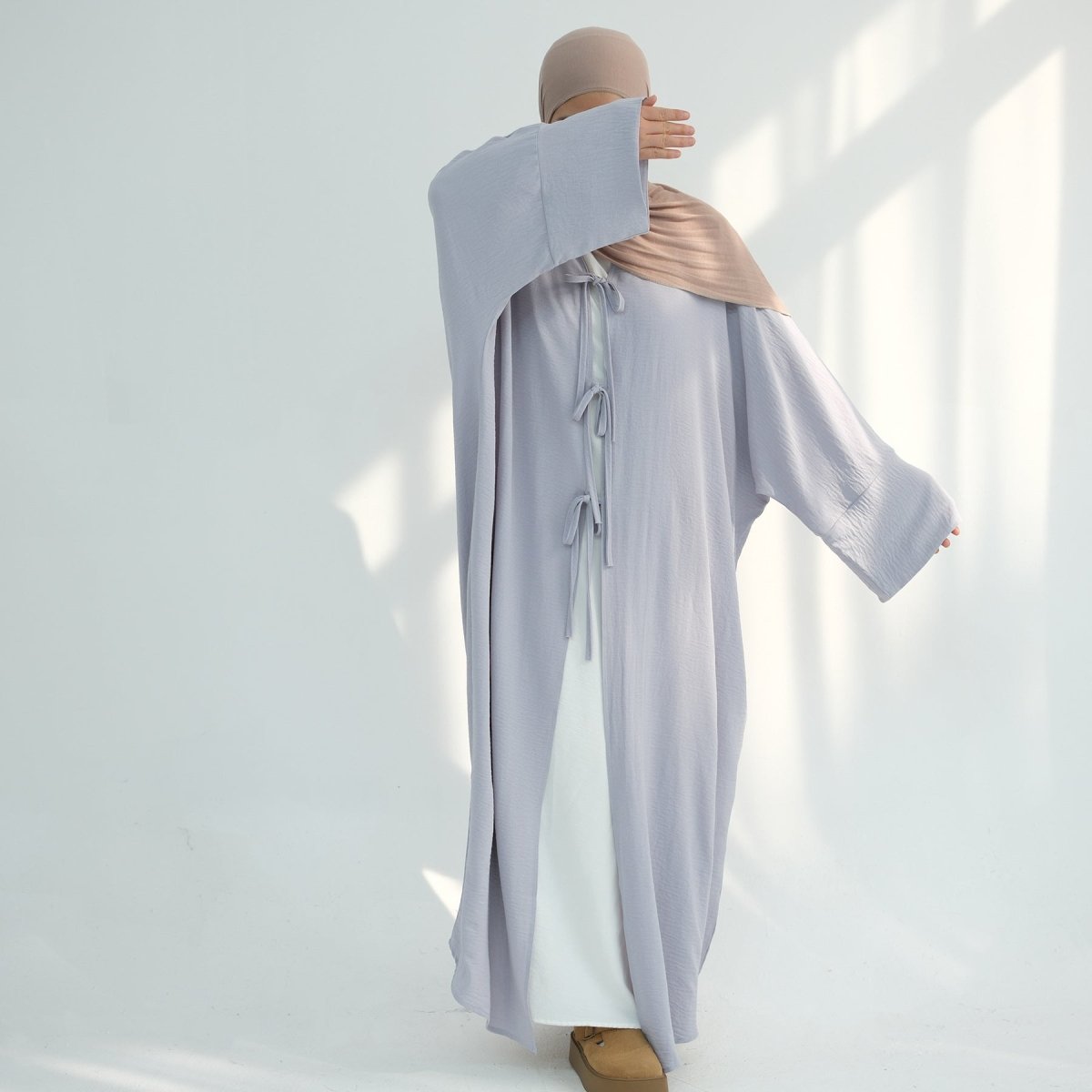 Kimono Abaya Ouvert Ample à Lacets (MOA107)