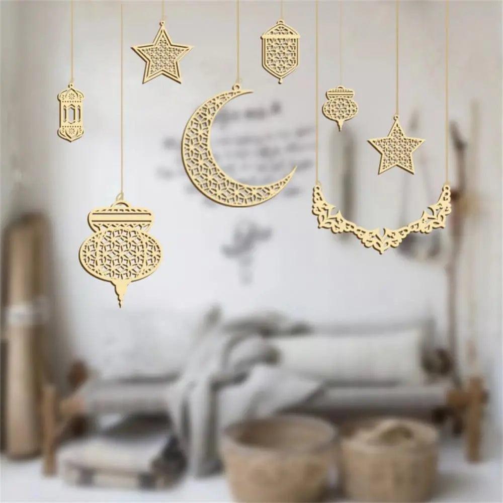 MR020 Décoration en bois Ramadan & Eid Moubarak
