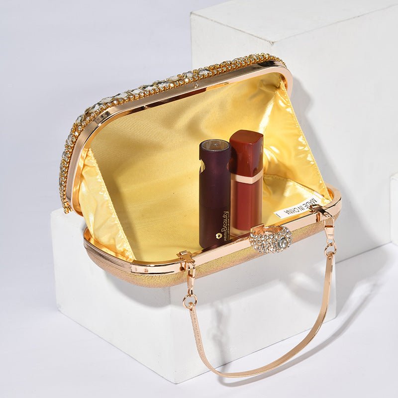 Pochette de soirée pailletée de diamants, sac du soir en cristal à motifs superposés (MAC283)