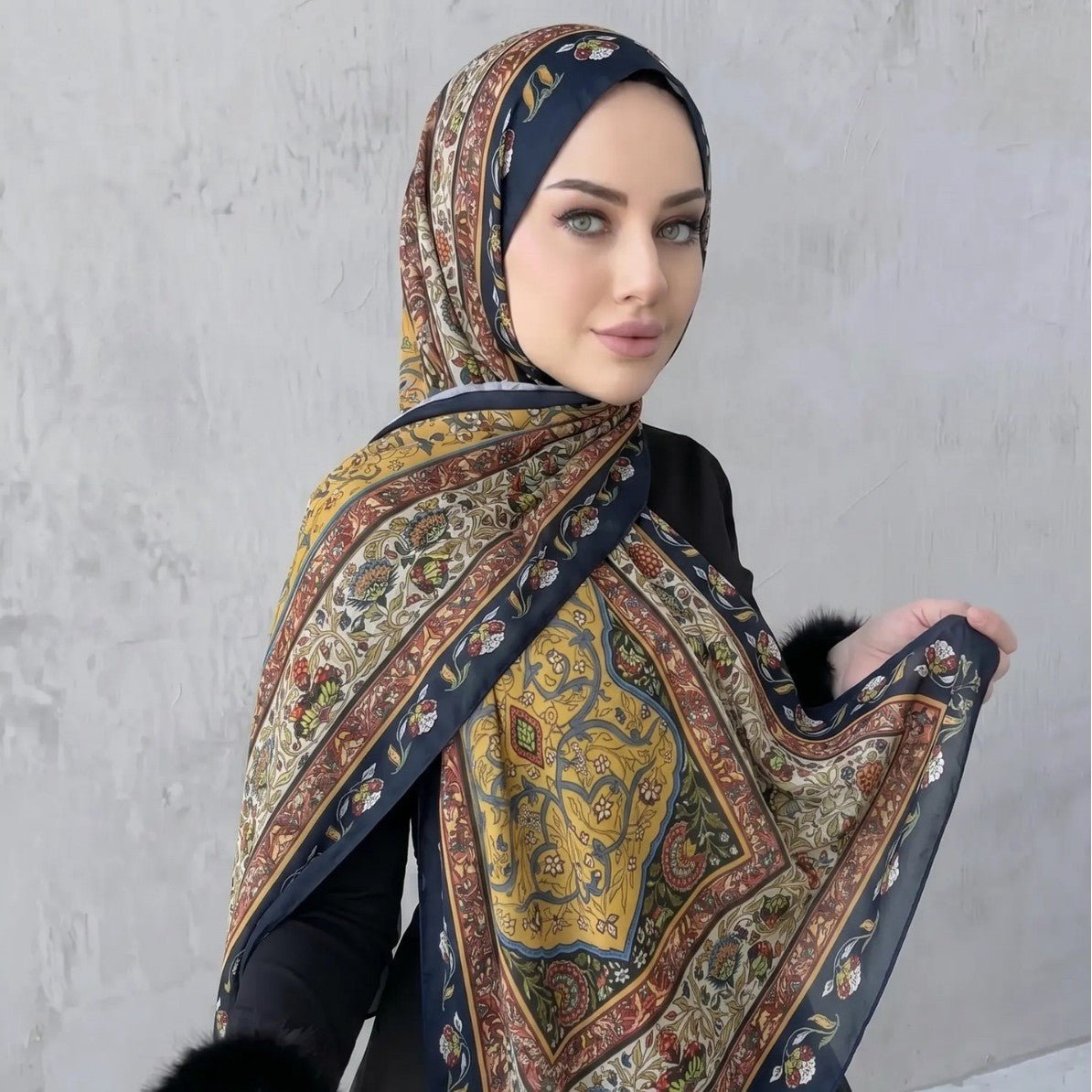 Écharpe hijab imprimée (MH239)