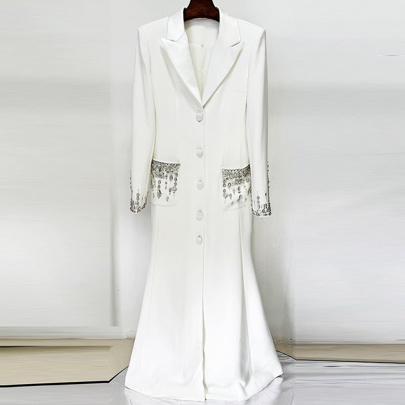 Robe de soirée blazer ornée de cristaux (MS300)