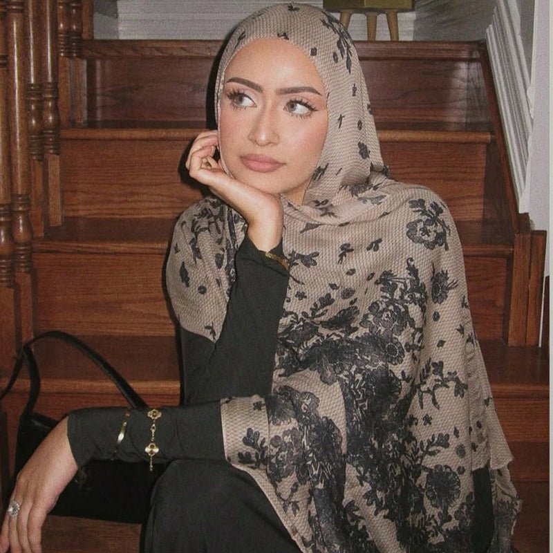 Foulard Hijab Imprimé Aquarelle (MH229)