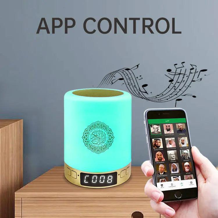 Lampe-Enceinte Bluetooth Coran MR031 SQ122, Veilleuse avec Contrôles via Application Intelligente