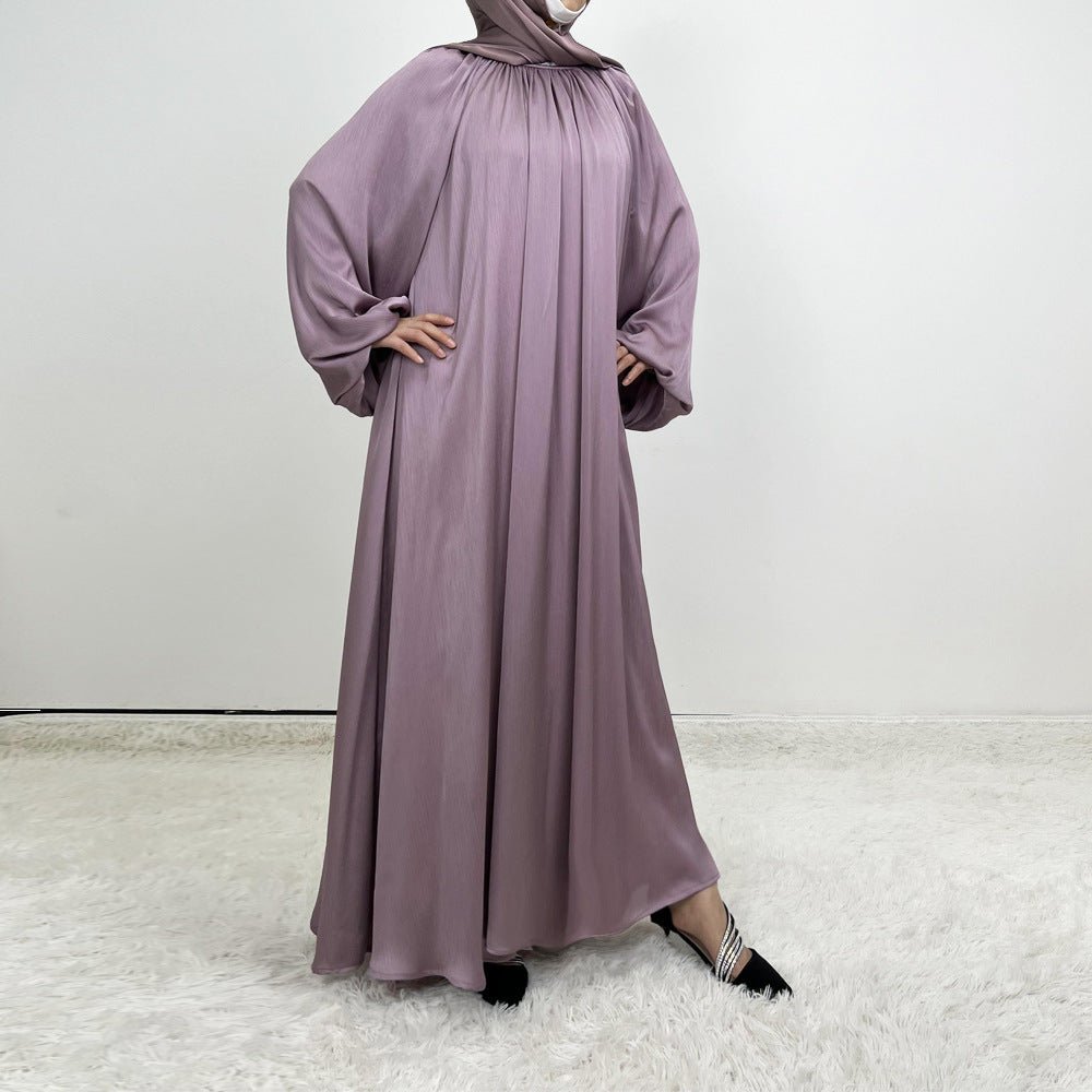Abaya Luxueuse à Manches Lanterne et Coupe Ample (MA168)