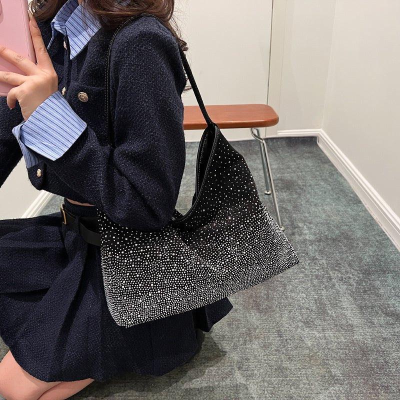 Sac fourre-tout MAC142 tendance à bandoulière orné de strass brillants