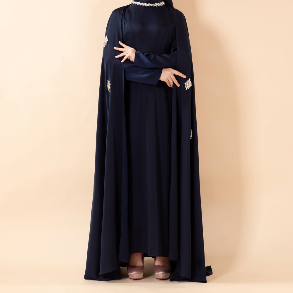 Cape Abaya Royal en Satin de Luxe (MA326)
