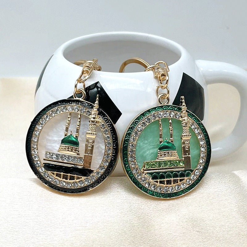 Porte-clés plaqué or Mosquée du Prophète | Porte-clés Masjid an-Nabawi (MAC214)