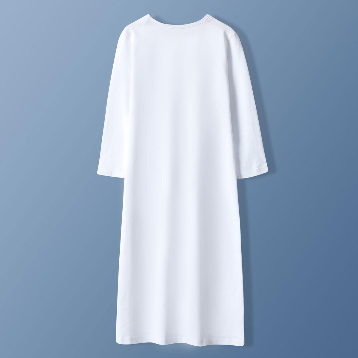 MKB009 Thobe Blanc Simple pour Enfants à Col Rond