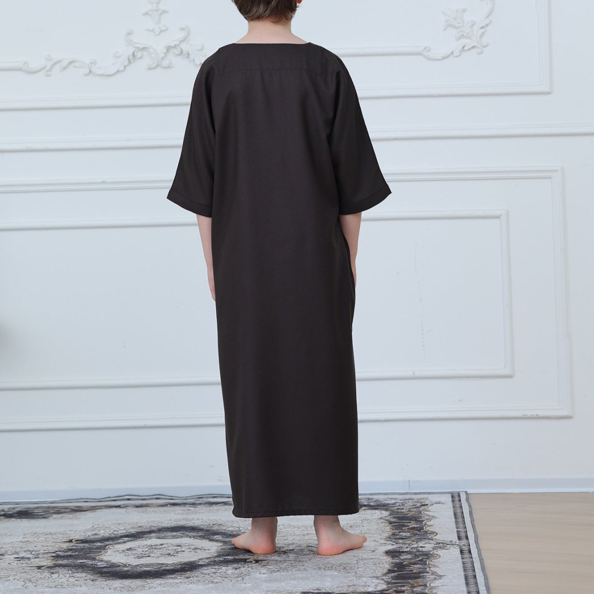 Qamis brodé pour garçon avec poches (MKB023)