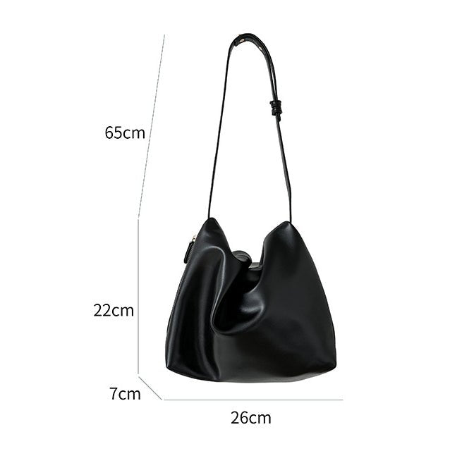 MAC180 Sac Cabas Plissé en Cuir PU Haut de Gamme Toutes Occasions