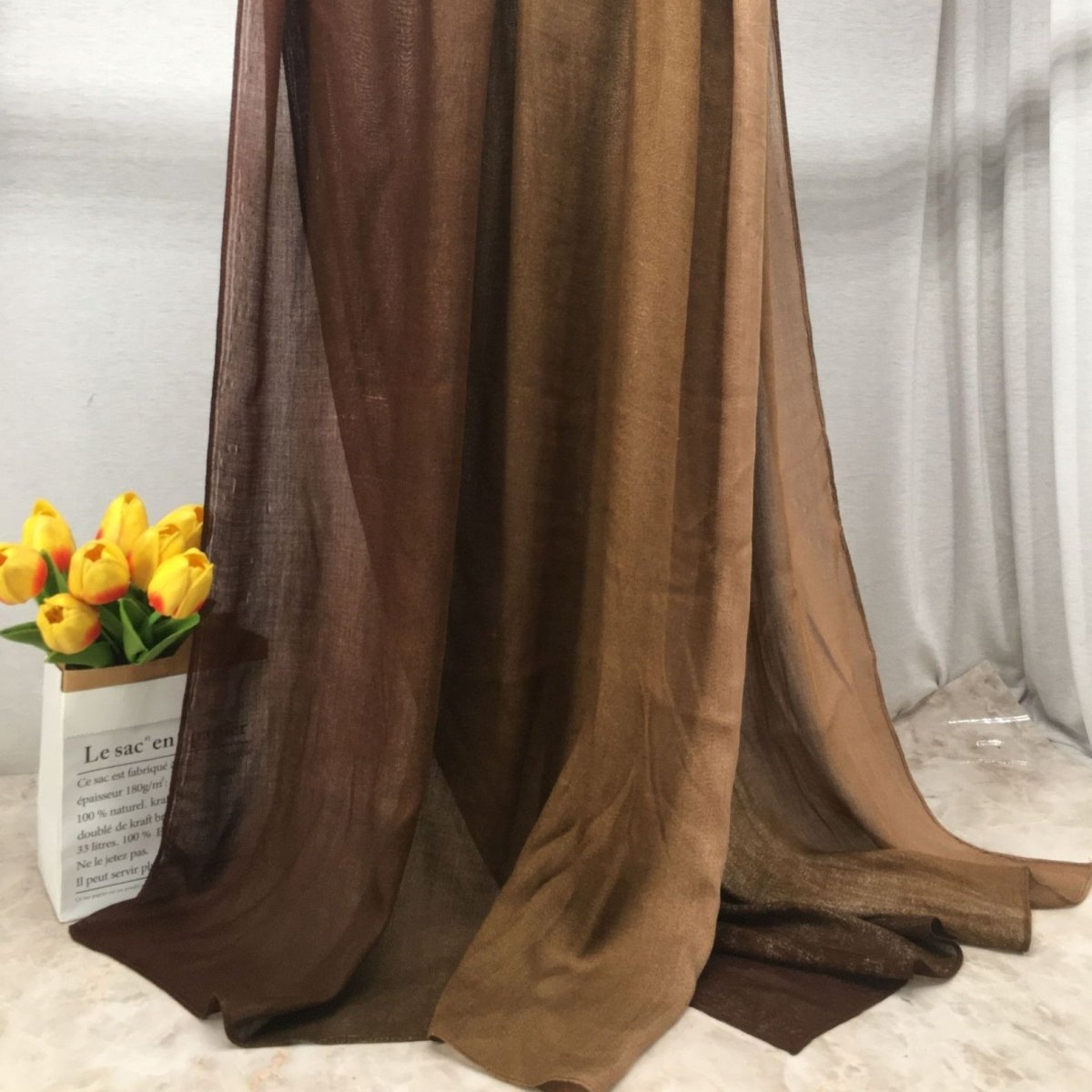 Foulard Hijab Léger et Respirant à Effet Dégradé (MH194)