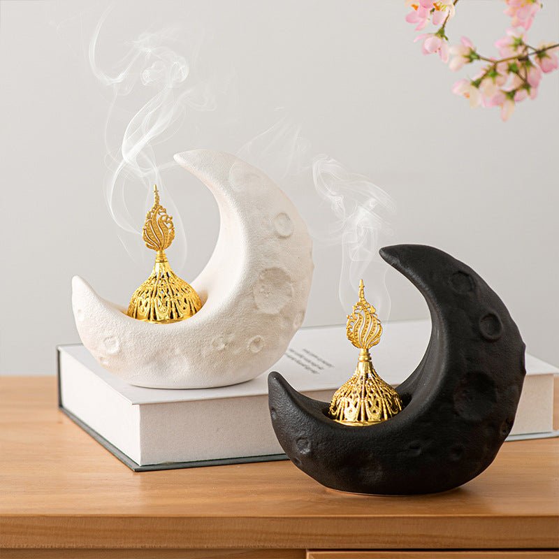 Brûleur d'encens en céramique Crescent pour bureau (MAC400)