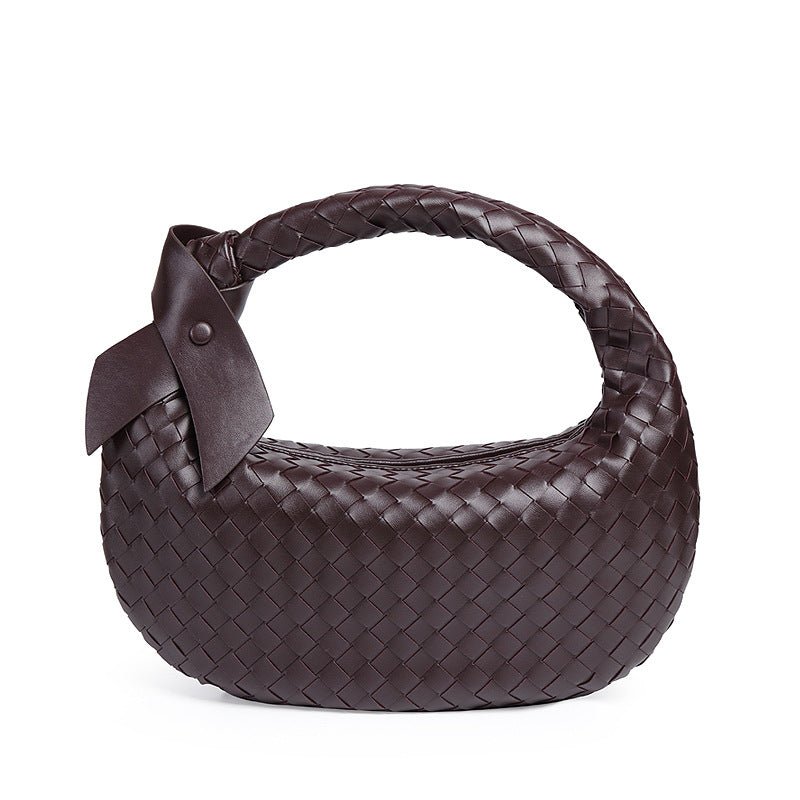 Sac à main MAC168 en cuir tissé, simple et élégant (sans nœud)