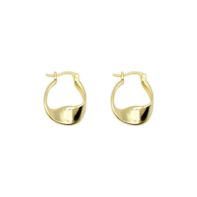 Boucles d'oreilles MAC063 torsadées avec fermoir, remplies
