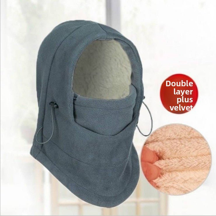 Cagoule d'hiver doublée polaire | Masque de ski intégral avec capuche ajustable (MAC306)