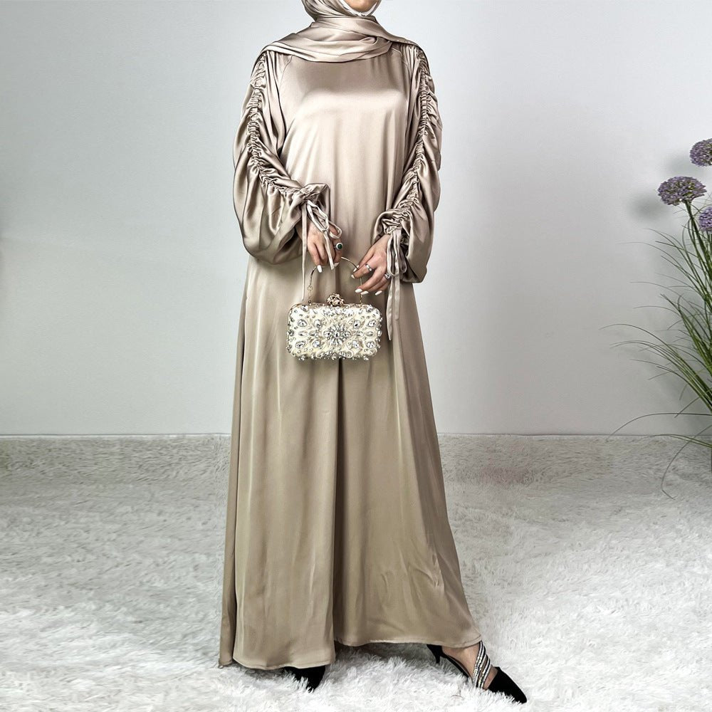 Robe Abaya Ample à Manches Lanterne Ajustables (MA167)