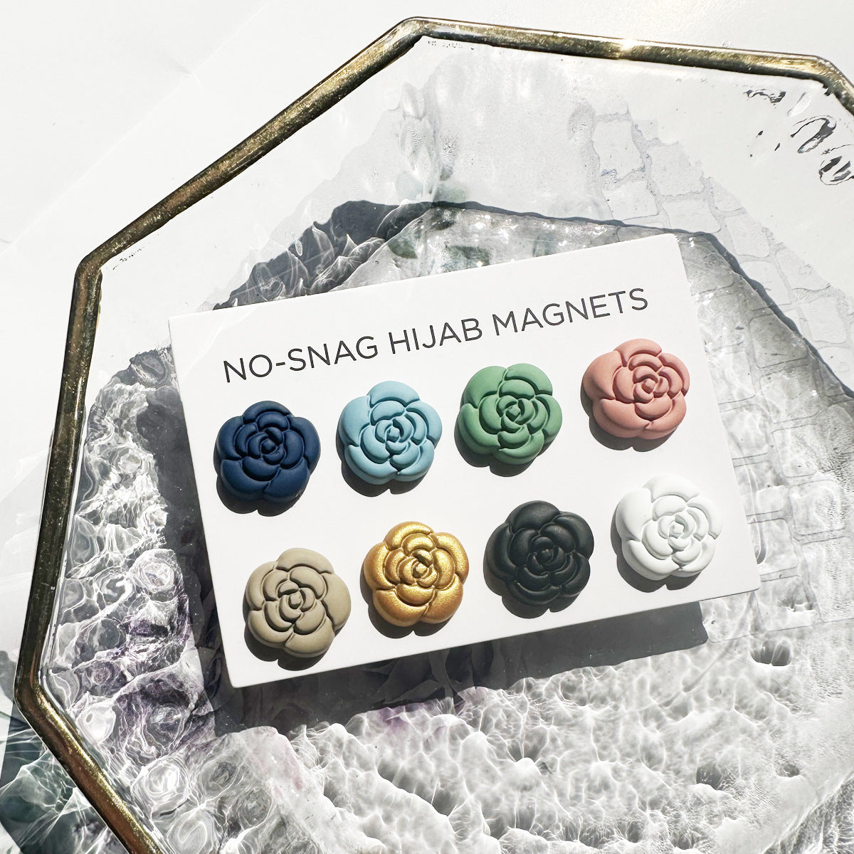 Épingle Magnétique Camellia Sécurité Élégance pour Hijab & Écharpe (MAC342)
