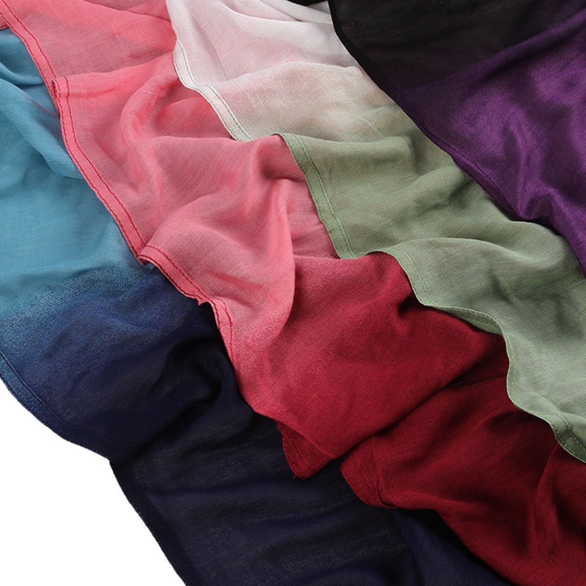 Collection de foulards en coton premium Hijab dégradé (MH123)