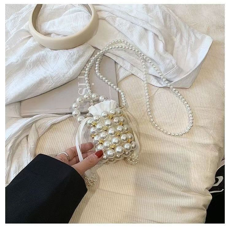 Sac Seau à Perles | Sac Bandoulière Perlé Fait Main (MAC364)