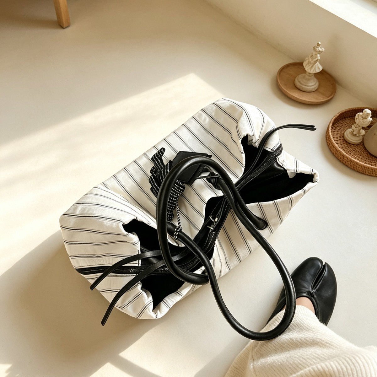 Sac à main rayé grande capacité | Sac de voyage casual (MAC484)