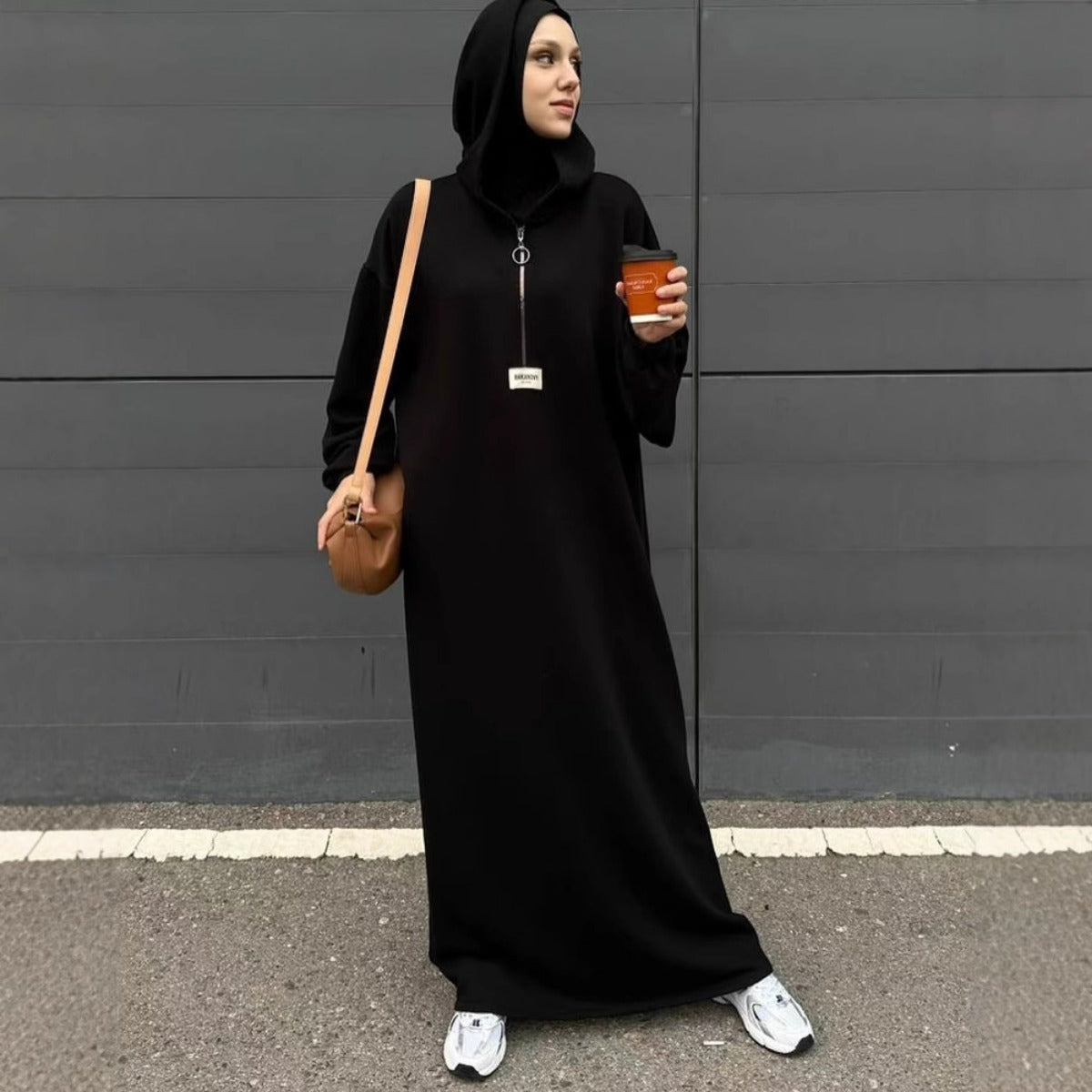 Robe Modeste à Capuche | Abaya Décontractée à Manches Longues pour Femmes Musulmanes (MA257)