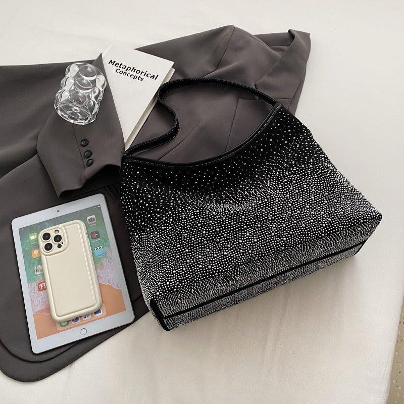 Sac fourre-tout MAC142 tendance à bandoulière orné de strass brillants